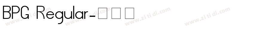 BPG Regular字体转换